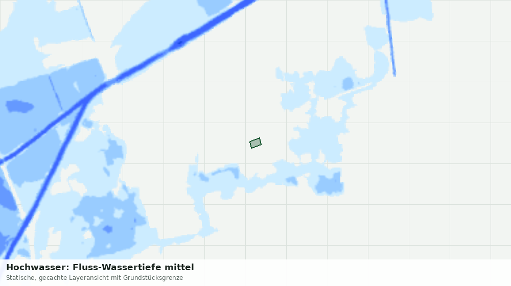 Statische Kartenansicht: Hochwasser: Fluss-Wassertiefe mittel