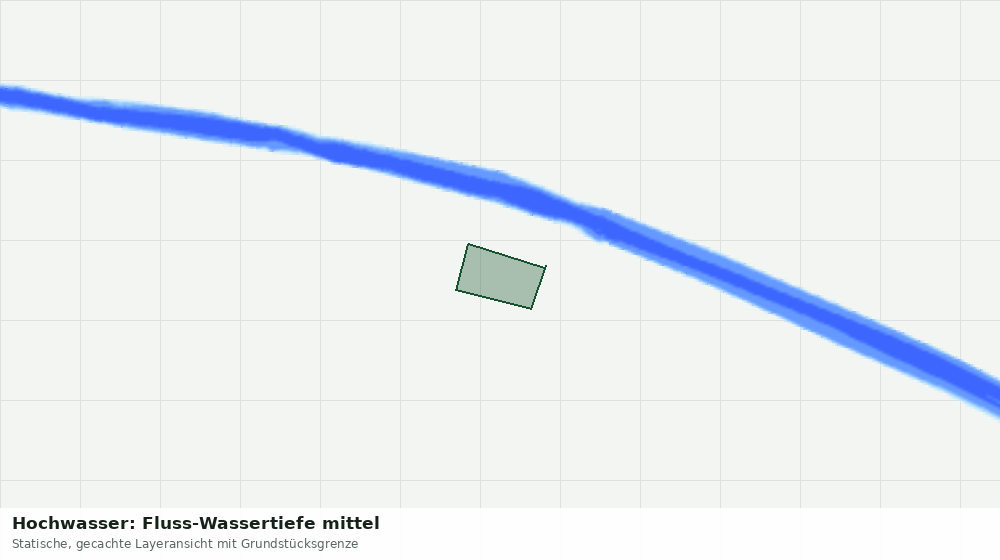 Statische Kartenansicht: Hochwasser: Fluss-Wassertiefe mittel