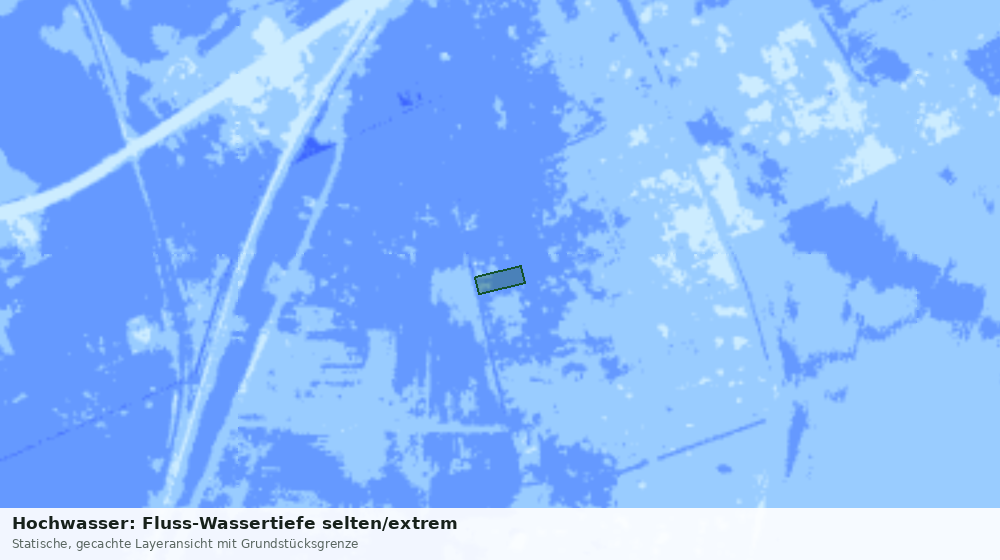Statische Kartenansicht: Hochwasser: Fluss-Wassertiefe selten/extrem