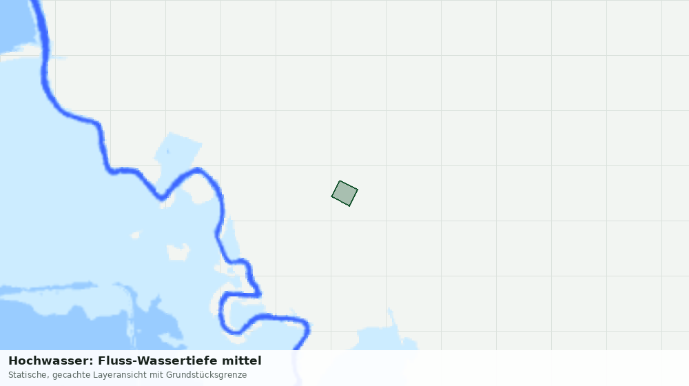 Statische Kartenansicht: Hochwasser: Fluss-Wassertiefe mittel