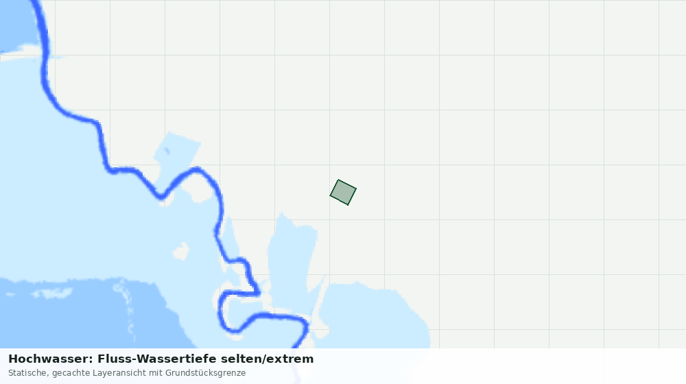 Statische Kartenansicht: Hochwasser: Fluss-Wassertiefe selten/extrem
