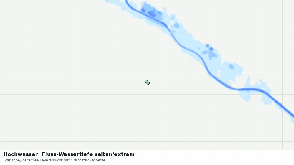 Statische Kartenansicht: Hochwasser: Fluss-Wassertiefe selten/extrem