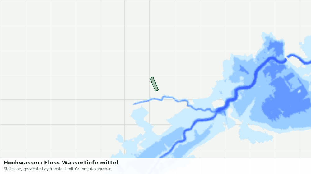Statische Kartenansicht: Hochwasser: Fluss-Wassertiefe mittel