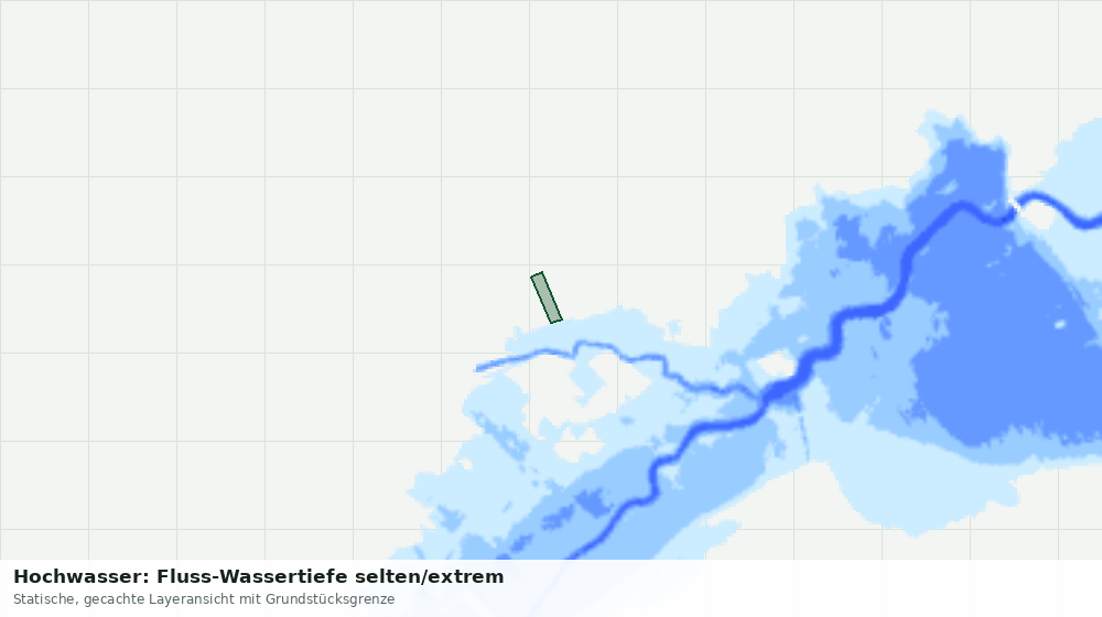 Statische Kartenansicht: Hochwasser: Fluss-Wassertiefe selten/extrem