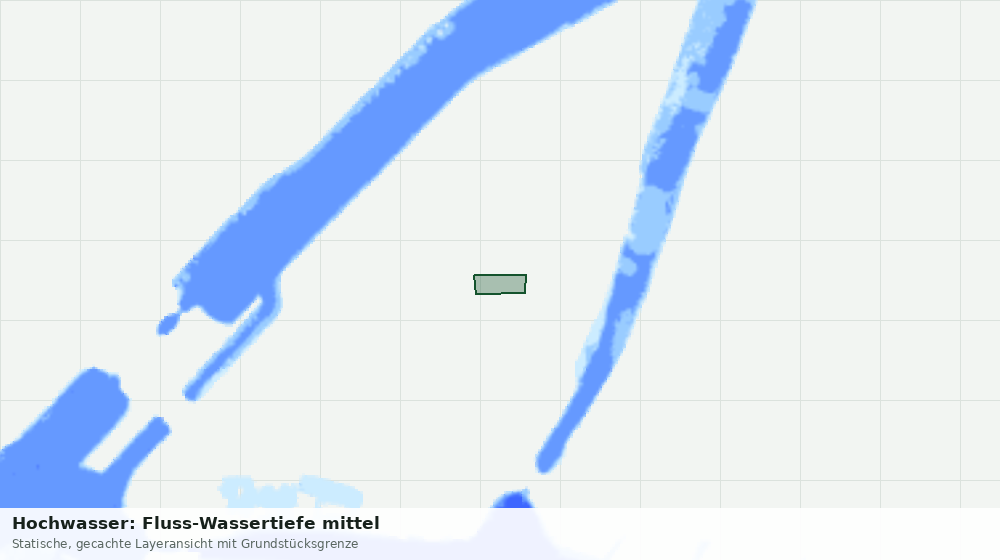 Statische Kartenansicht: Hochwasser: Fluss-Wassertiefe mittel
