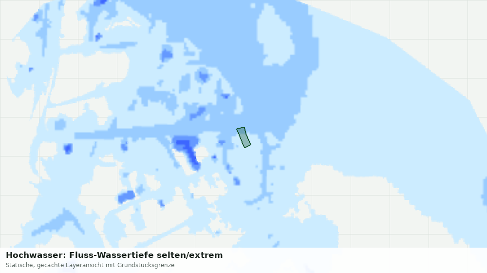 Statische Kartenansicht: Hochwasser: Fluss-Wassertiefe selten/extrem