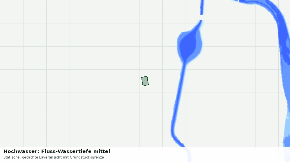 Statische Kartenansicht: Hochwasser: Fluss-Wassertiefe mittel