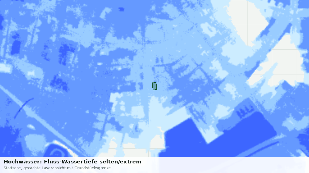 Statische Kartenansicht: Hochwasser: Fluss-Wassertiefe selten/extrem