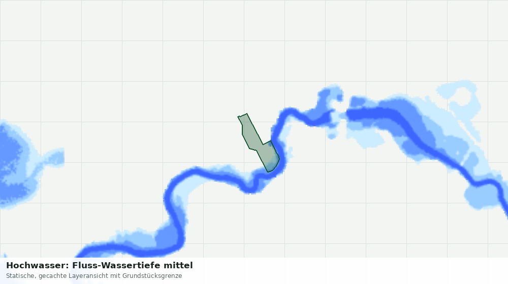 Statische Kartenansicht: Hochwasser: Fluss-Wassertiefe mittel