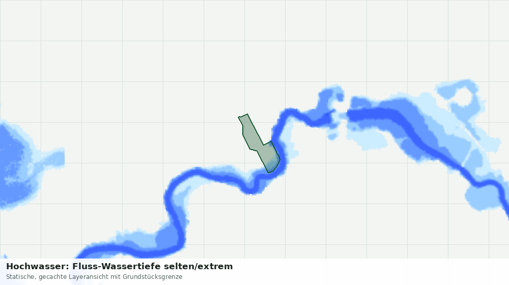 Statische Kartenansicht: Hochwasser: Fluss-Wassertiefe selten/extrem