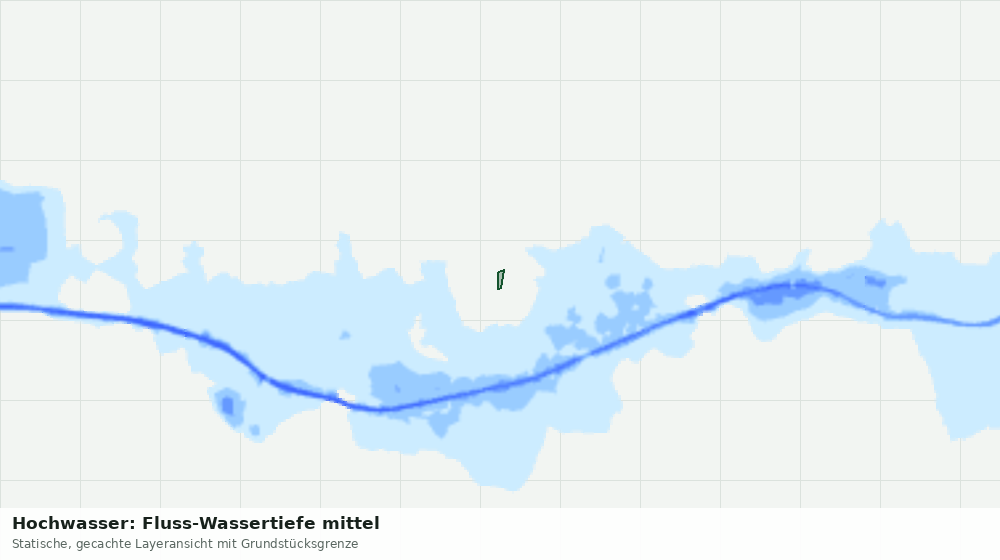 Statische Kartenansicht: Hochwasser: Fluss-Wassertiefe mittel