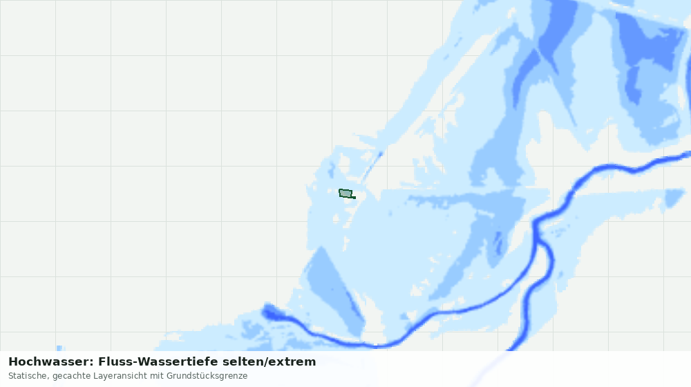 Statische Kartenansicht: Hochwasser: Fluss-Wassertiefe selten/extrem