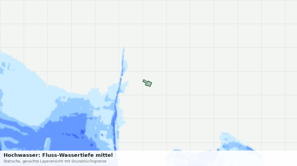 Statische Kartenansicht: Hochwasser: Fluss-Wassertiefe mittel