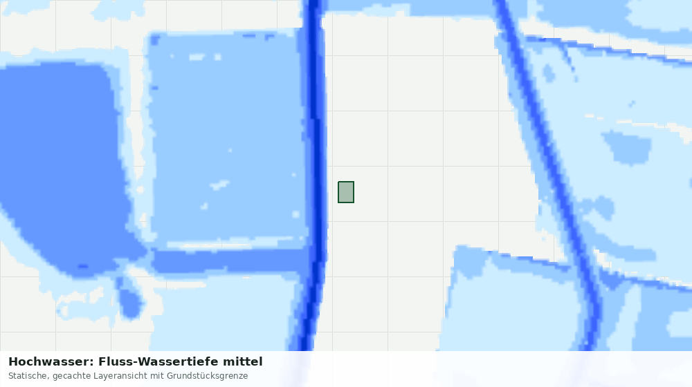 Statische Kartenansicht: Hochwasser: Fluss-Wassertiefe mittel