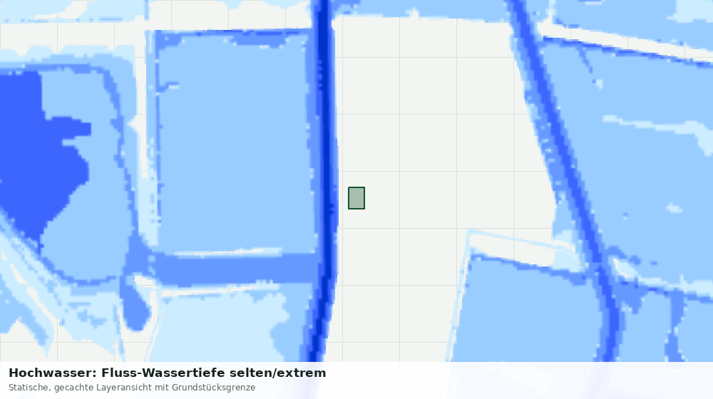 Statische Kartenansicht: Hochwasser: Fluss-Wassertiefe selten/extrem