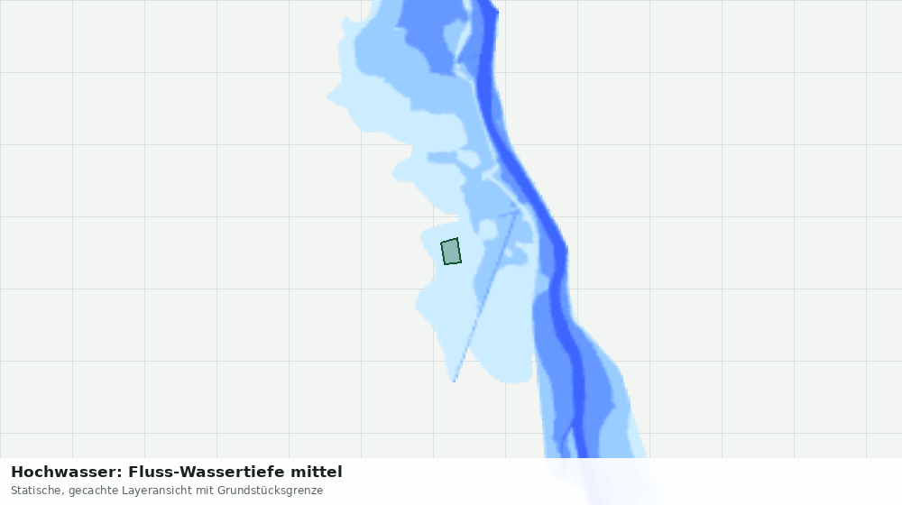 Statische Kartenansicht: Hochwasser: Fluss-Wassertiefe mittel