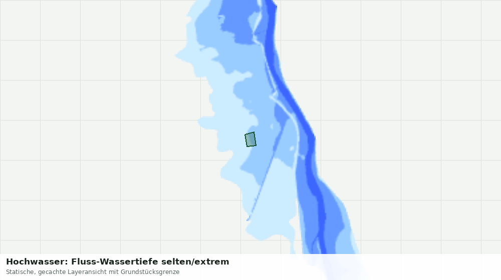 Statische Kartenansicht: Hochwasser: Fluss-Wassertiefe selten/extrem