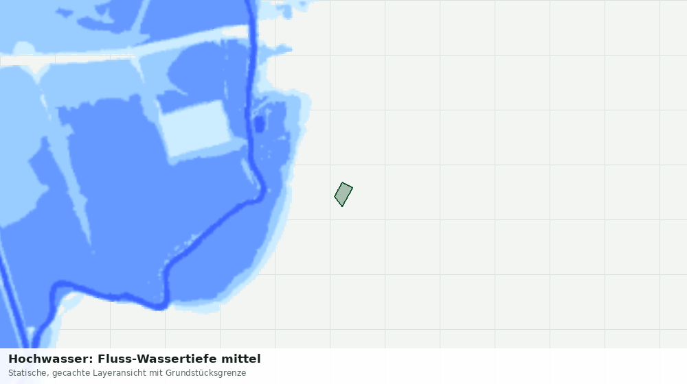Statische Kartenansicht: Hochwasser: Fluss-Wassertiefe mittel