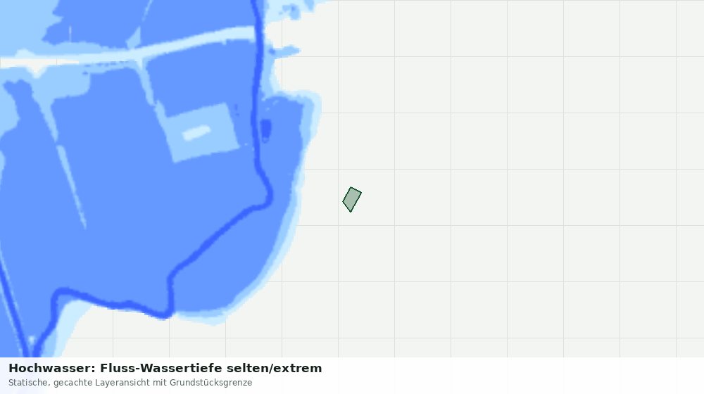 Statische Kartenansicht: Hochwasser: Fluss-Wassertiefe selten/extrem