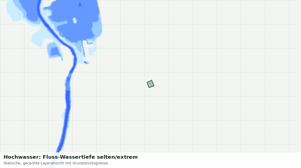 Statische Kartenansicht: Hochwasser: Fluss-Wassertiefe selten/extrem