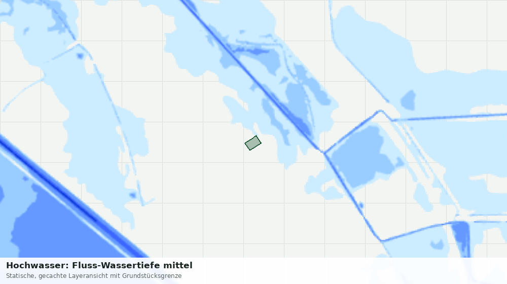 Statische Kartenansicht: Hochwasser: Fluss-Wassertiefe mittel