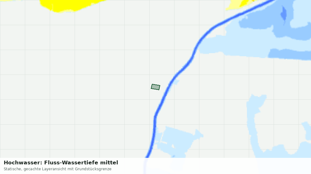 Statische Kartenansicht: Hochwasser: Fluss-Wassertiefe mittel