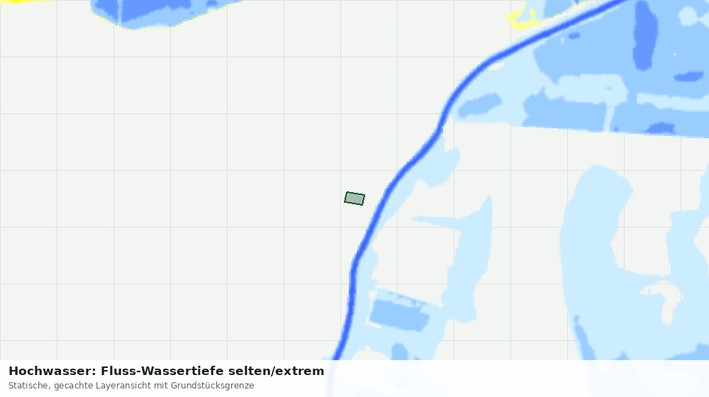 Statische Kartenansicht: Hochwasser: Fluss-Wassertiefe selten/extrem