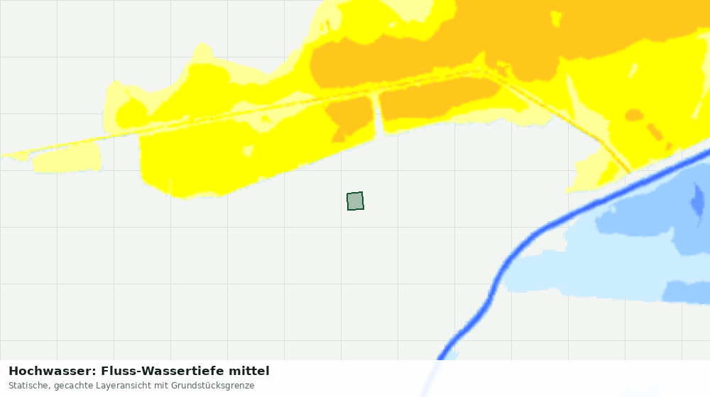 Statische Kartenansicht: Hochwasser: Fluss-Wassertiefe mittel