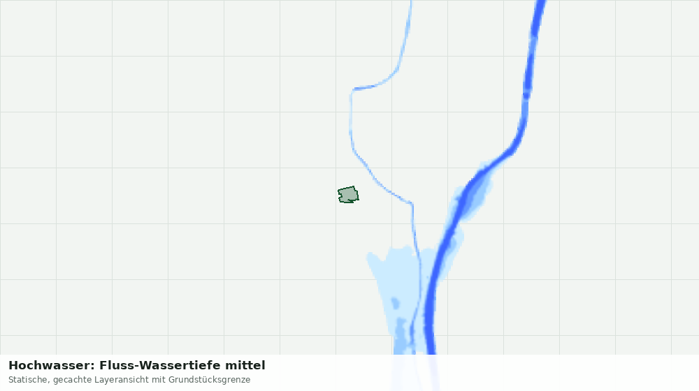 Statische Kartenansicht: Hochwasser: Fluss-Wassertiefe mittel