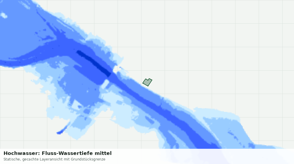 Statische Kartenansicht: Hochwasser: Fluss-Wassertiefe mittel