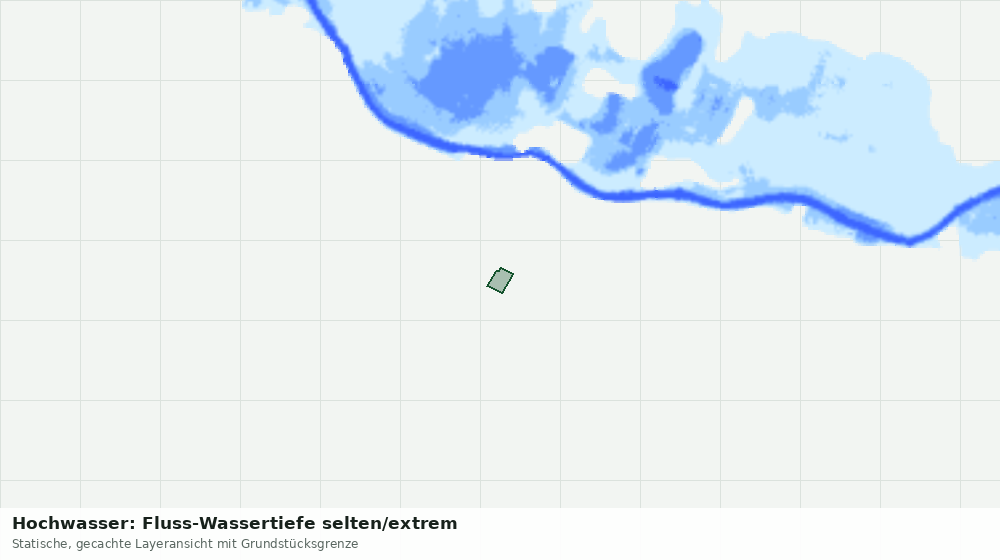 Statische Kartenansicht: Hochwasser: Fluss-Wassertiefe selten/extrem