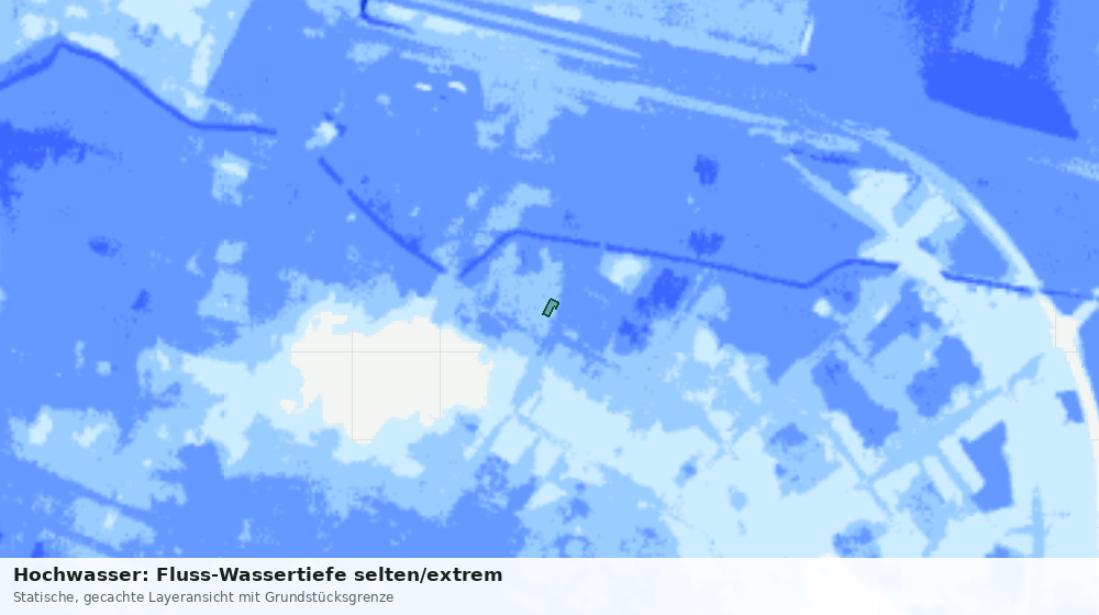 Statische Kartenansicht: Hochwasser: Fluss-Wassertiefe selten/extrem