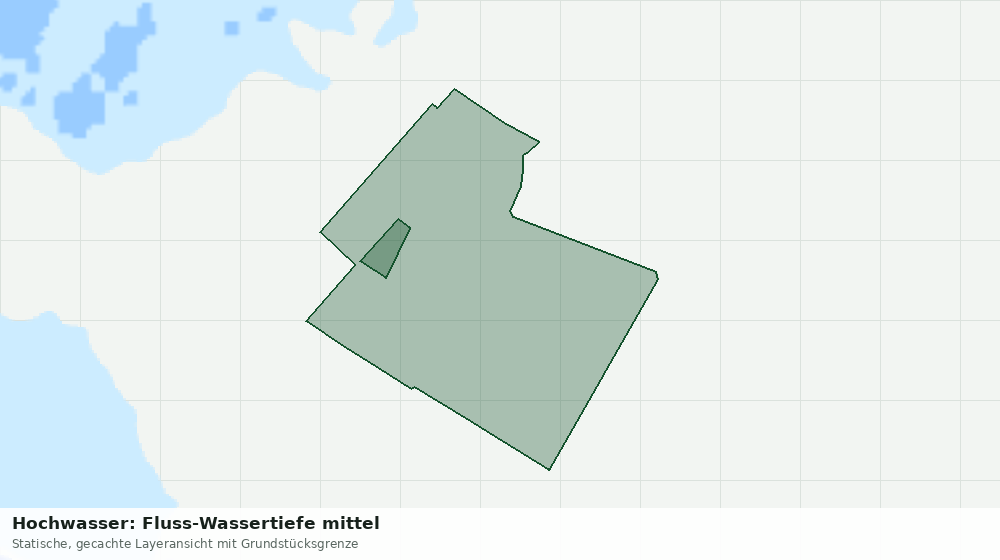 Statische Kartenansicht: Hochwasser: Fluss-Wassertiefe mittel