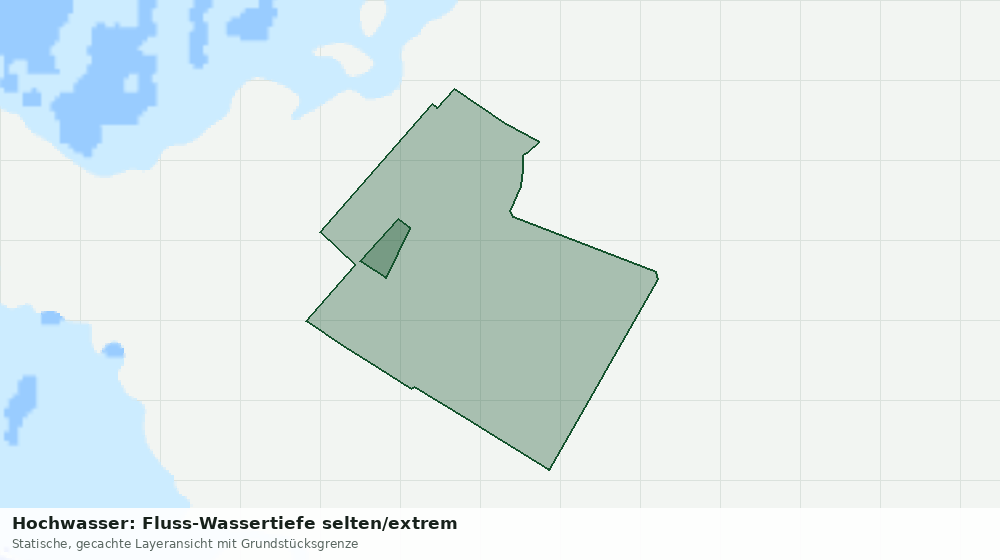 Statische Kartenansicht: Hochwasser: Fluss-Wassertiefe selten/extrem