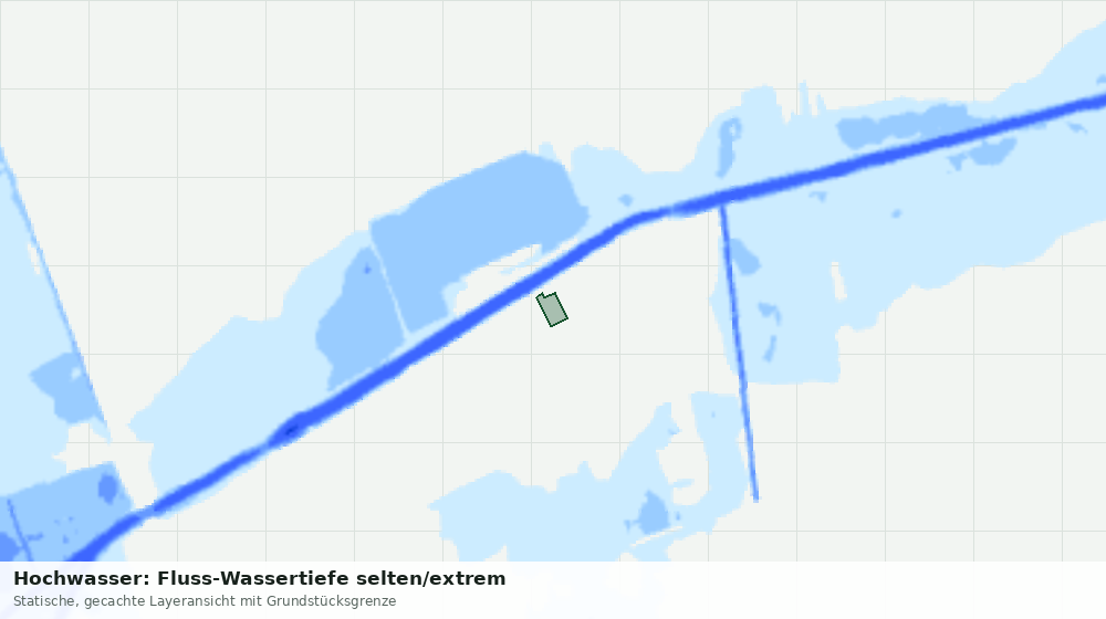 Statische Kartenansicht: Hochwasser: Fluss-Wassertiefe selten/extrem