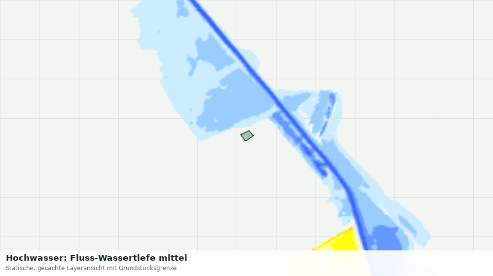 Statische Kartenansicht: Hochwasser: Fluss-Wassertiefe mittel