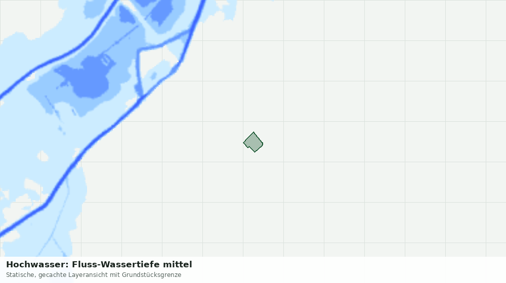 Statische Kartenansicht: Hochwasser: Fluss-Wassertiefe mittel