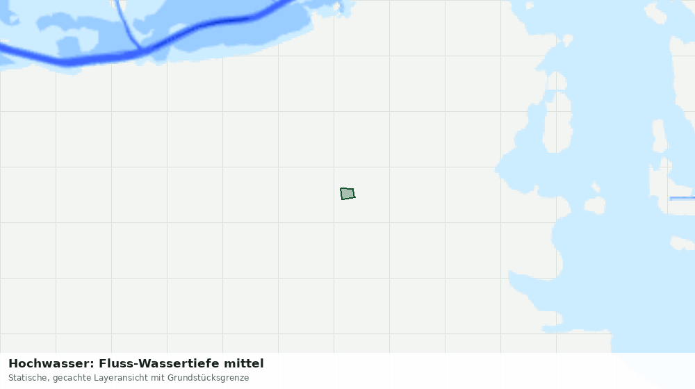 Statische Kartenansicht: Hochwasser: Fluss-Wassertiefe mittel