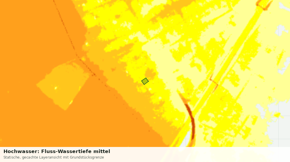 Statische Kartenansicht: Hochwasser: Fluss-Wassertiefe mittel