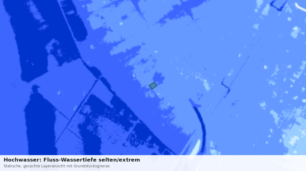 Statische Kartenansicht: Hochwasser: Fluss-Wassertiefe selten/extrem