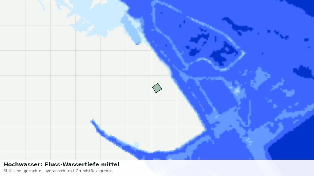 Statische Kartenansicht: Hochwasser: Fluss-Wassertiefe mittel