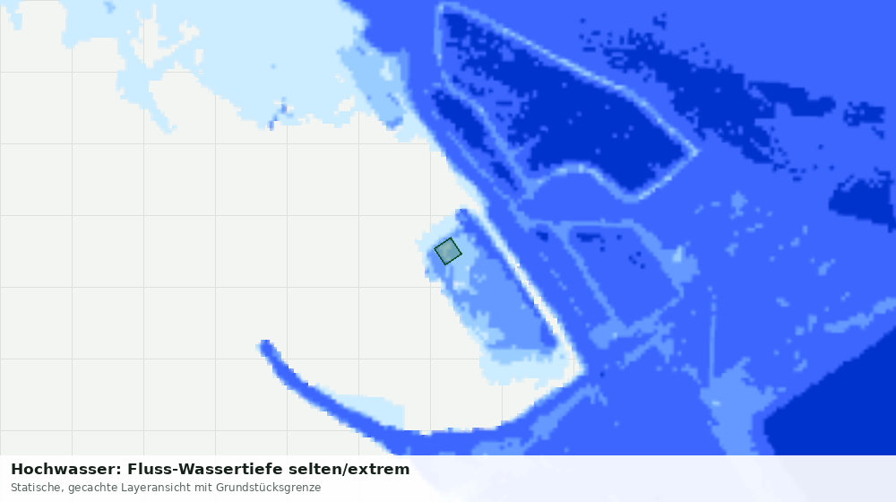 Statische Kartenansicht: Hochwasser: Fluss-Wassertiefe selten/extrem