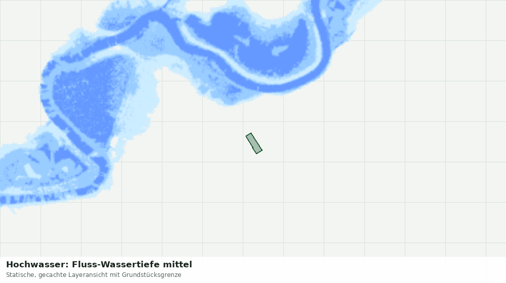 Statische Kartenansicht: Hochwasser: Fluss-Wassertiefe mittel