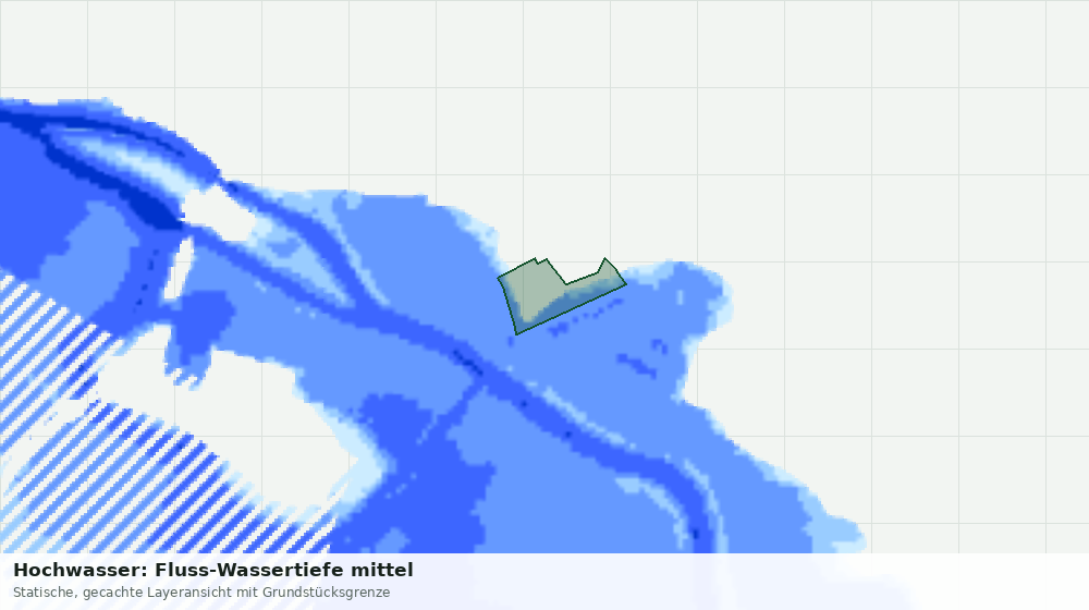Statische Kartenansicht: Hochwasser: Fluss-Wassertiefe mittel