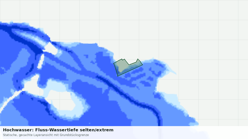 Statische Kartenansicht: Hochwasser: Fluss-Wassertiefe selten/extrem