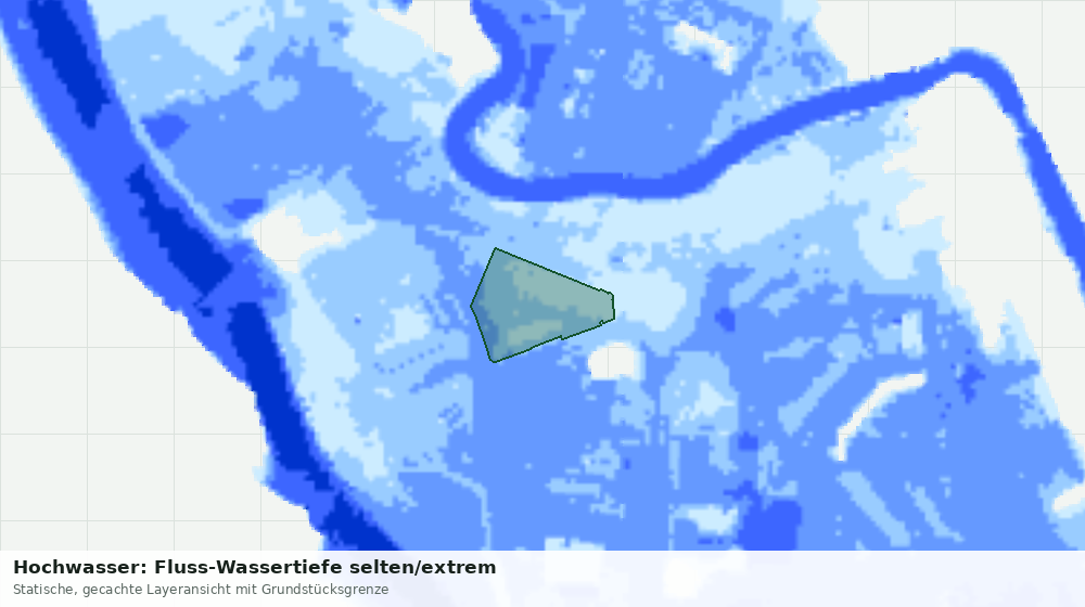 Statische Kartenansicht: Hochwasser: Fluss-Wassertiefe selten/extrem