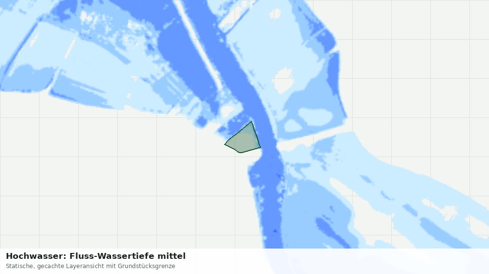 Statische Kartenansicht: Hochwasser: Fluss-Wassertiefe mittel