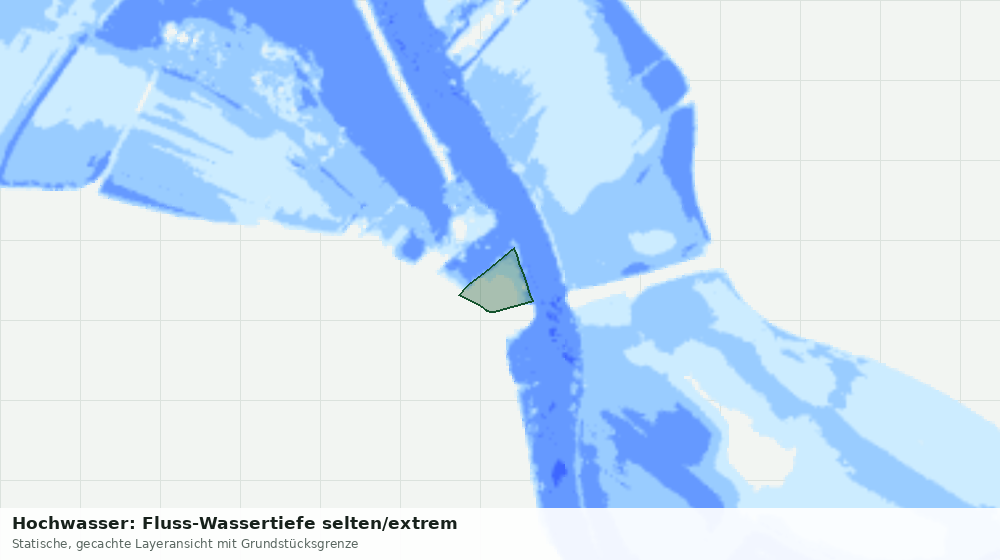 Statische Kartenansicht: Hochwasser: Fluss-Wassertiefe selten/extrem