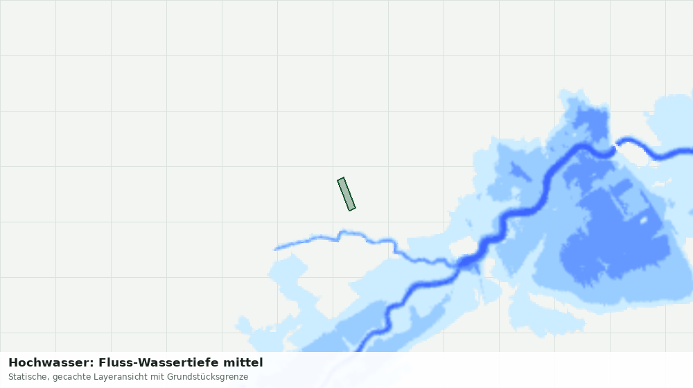 Statische Kartenansicht: Hochwasser: Fluss-Wassertiefe mittel