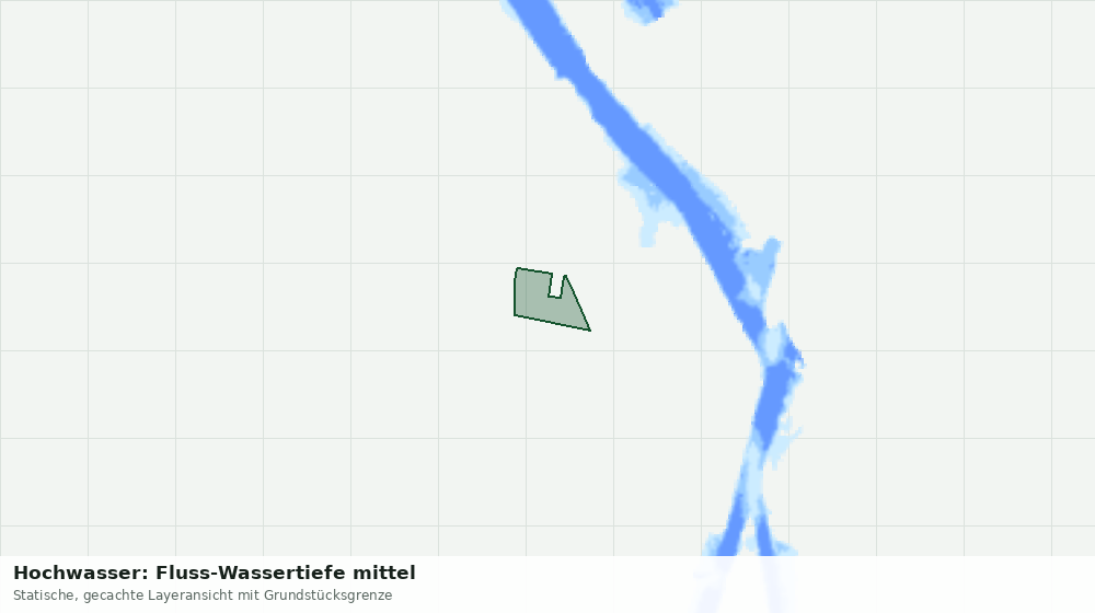 Statische Kartenansicht: Hochwasser: Fluss-Wassertiefe mittel